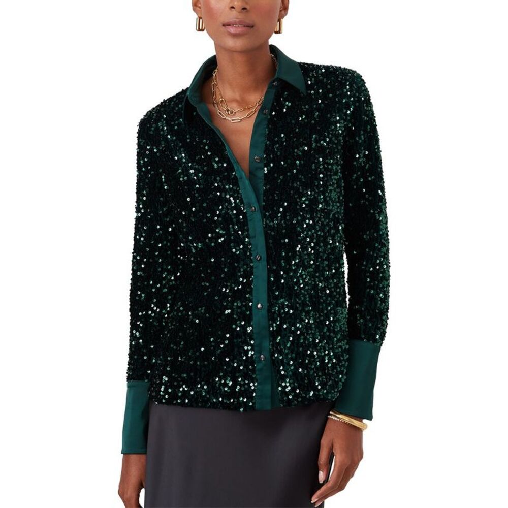 J.Mclaughlin Womens Barrett Top, Green
